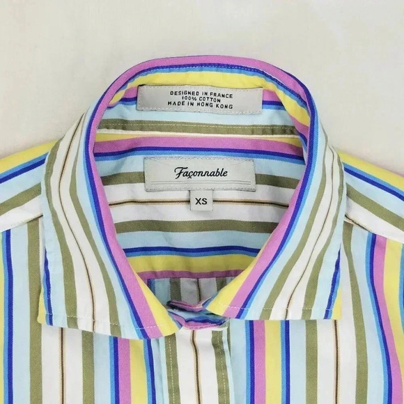 Faconnable Vintage Women's Striped Shirt/Top XS - Picture 1 of 7